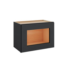 Modernform Cabinet Onyx Black Shaker 21" W X 15" H X 12" D Single Glass Door Wall Cabinet