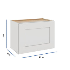 Modernform Cabinet White Shaker 21" W X 15" H X 12" D Single Door Wall Cabinet