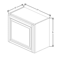 Fabuwood Quest Metro Frost 21" W X 18" H X 12" D Double Door Wall Cabinet
