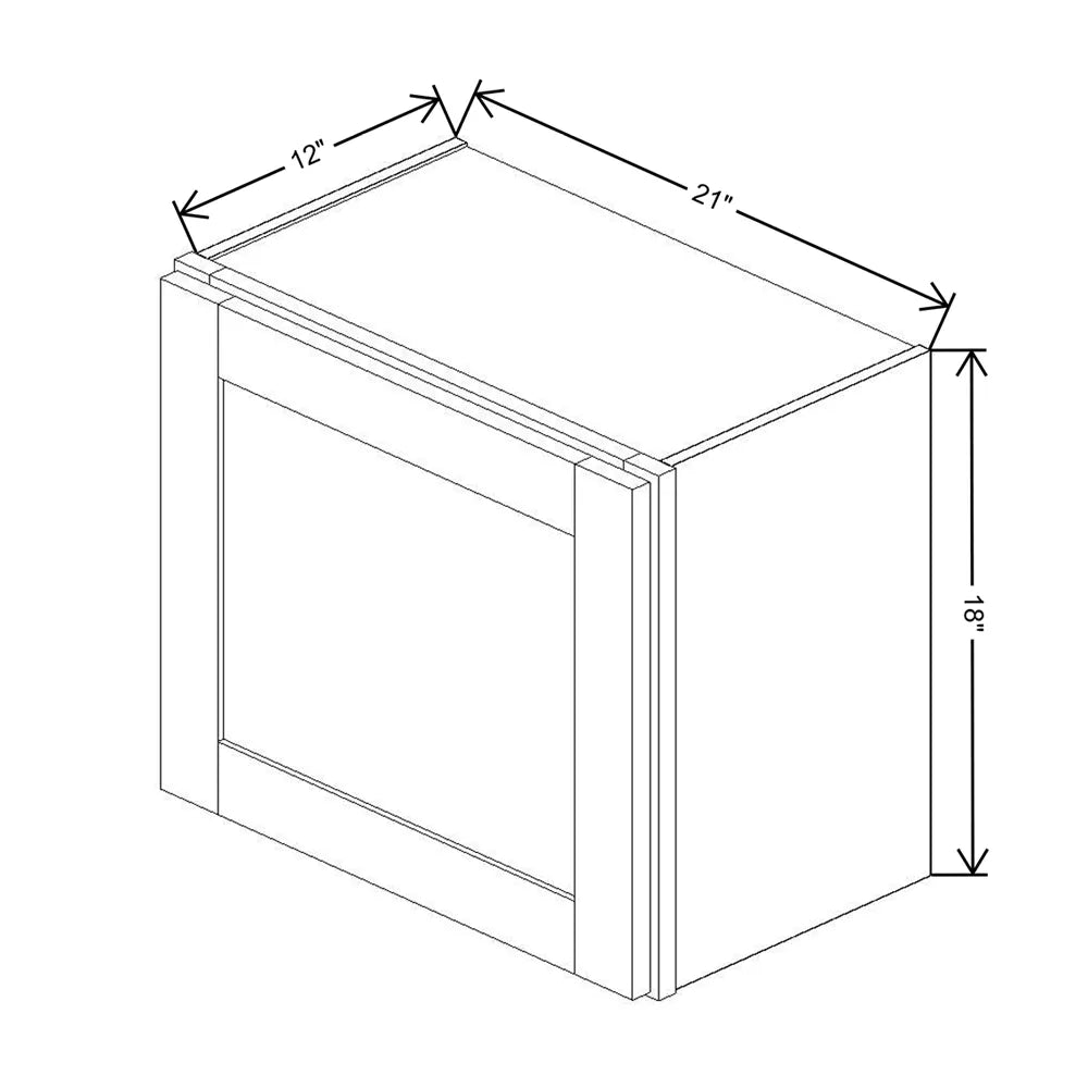 Fabuwood Allure Fusion Timber 21" W X 18" H X 12" D Double Door Wall Cabinet