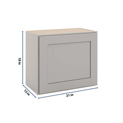 CNC Luxor 5-Piece Misty Grey 21" W X 18" H Single Door Wall Cabinet