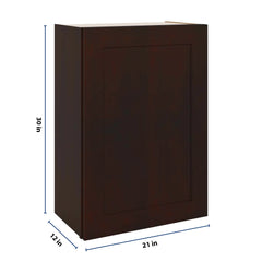 J&K Java Coffee S1 Single Door Wall Cabinet - 21" W x 30" H