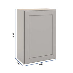 CNC Luxor 5-Piece Misty Grey 21" W X 30" H Single Door Wall Cabinet