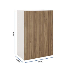 Modernform Cabinet Walnut 21" W X 30" H X 12" D Single Door Wall Cabinet