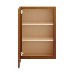 J&K Mocha Glazed K10 Single Door Wall Cabinet - 21" W x 30" H