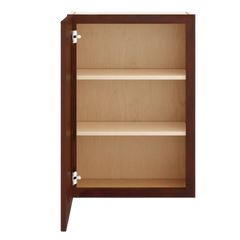 J&K Mahogany J5 Single Door Wall Cabinet - 21" W x 30" H