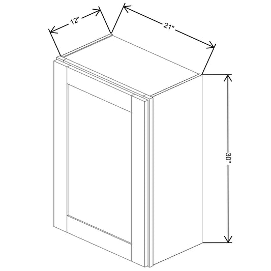 Fabuwood Allure Fusion Dove Wall 21"W x 30"H Shaker Cabinet