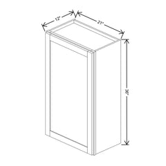 Wolf Classic Dartmouth Brownstone Stain 21"W X 36"H Wall Cabinet