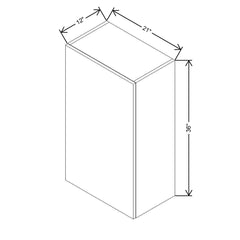 CNC Concord Fashion Ocean 21" W X 36" H Single Door Wall Cabinet
