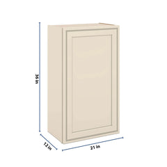J&K Pearl Glazed H9 Single Door Wall Cabinet - 21" W x 36" H