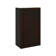 J&K Espresso K8 Single Door Wall Cabinet - 21" W x 36" H