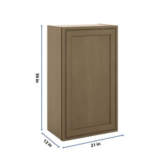 J&K Hazel H8 Single Door Wall Cabinet - 21" W x 36" H