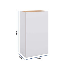 Modernform Cabinet Matte White 21" W X 36" H X 12" D Single Door Wall Cabinet