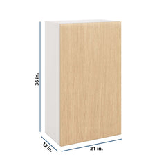 Modernform Cabinet Natural Oak 21" W X 36" H X 12" D Single Door Wall Cabinet