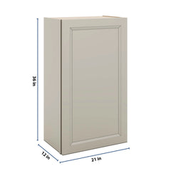 J&K Pebble B6 Single Door Wall Cabinet - 21" W x 36" H