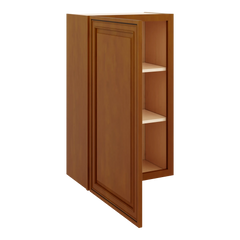 J&K Mocha Glazed K10 Single Door Wall Cabinet - 21" W x 36" H
