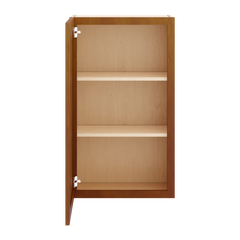 J&K Mocha Glazed K10 Single Door Wall Cabinet - 21" W x 36" H