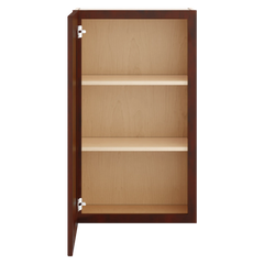 J&K Mahogany J5 Single Door Wall Cabinet - 21" W x 36" H
