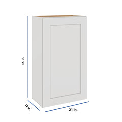Modernform Cabinet White Shaker 21" W X 36" H X 12" D Single Door Wall Cabinet