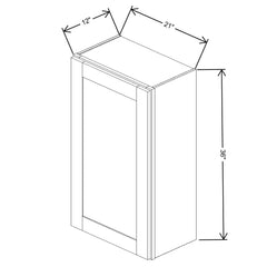 Fabuwood Quest Metro Frost Wall 21"W x 36"H Shaker Cabinet