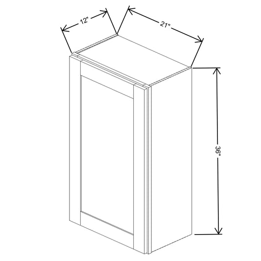 Fabuwood Allure Fusion Dove Wall 21"W x 36"H Shaker Cabinet