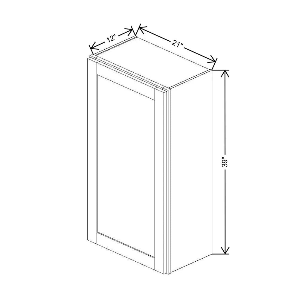 Fabuwood Allure Galaxy Dove 21" W X 39" H X 12" D  Single Door Wall Cabinet