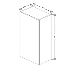 Fabuwood Ovela Catalina Carbone Matte 21" W X 39" H X 13" D Single Door Wall Cabinet