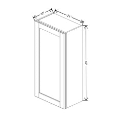 J&K Almond S2 Single Door Wall Cabinet - 21" W x 42" H