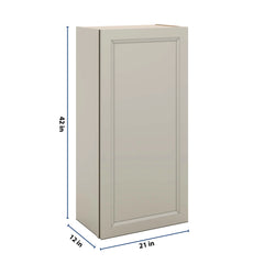 J&K Pebble B6 Single Door Wall Cabinet - 21" W x 42" H