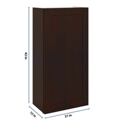 J&K Java Coffee S1 Single Door Wall Cabinet - 21" W x 42" H