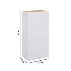 Modernform Cabinet Matte White 21" W X 42" H X 12" D Single Door Wall Cabinet