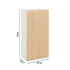 Modernform Cabinet Natural Oak 21" W X 42" H X 12" D Single Door Wall Cabinet
