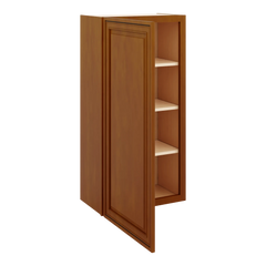 J&K Mocha Glazed K10 Single Door Wall Cabinet - 21" W x 42" H