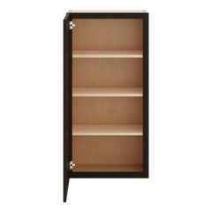 J&K Espresso K8 Single Door Wall Cabinet - 21" W x 42" H