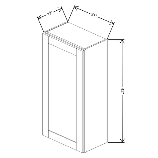 Fabuwood Allure Fusion Dove Wall 21"W x 42"H Shaker Cabinet