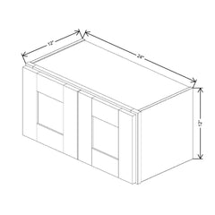 Fabuwood Allure Galaxy Dove 24" W X 12" H X 12" D Double Door Wall Cabinet