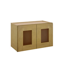 Modernform Cabinet Natural Shaker 24" W X 15" H X 12" D Double Glass Door Wall Cabinet