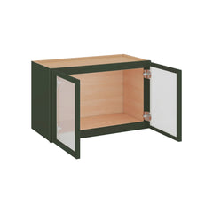 Modernform Cabinet Slim Sage Green 24" W X 15" H X 12" D Double Glass Door Wall Cabinet