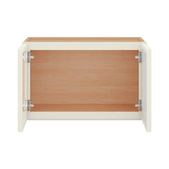 Modernform Cabinet Slim Dove White 24" W X 15" H X 12" D Double Glass Door Wall Cabinet