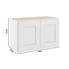 CNC Luxor 5-Piece White 24" W X 15" H Double Door Wall Cabinet