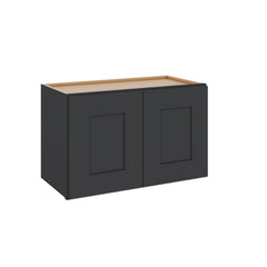 Modernform Cabinet Onyx Black Shaker 24" W X 15" H X 12" D Double Door Wall Cabinet