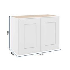 CNC Luxor 5-Piece White 24" W X 18" H Double Door Wall Cabinet