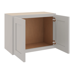 CNC Luxor Misty Grey 24" W X 18" H Double Door Wall Cabinet