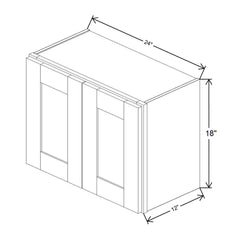 Fabuwood Allure Galaxy Desert Oak 24" W X 18" H X 12" D Double Door Wall Cabinet