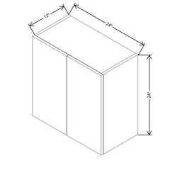 CNC Classic Highland White 24" W X 24" H Double Door Wall Cabinet