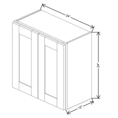 Fabuwood Allure Luxe Mint Green 24" W X 24" H X 12" D Double Door Wall Cabinet