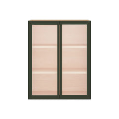 Modernform Cabinet Slim Sage Green 24" W X 30" H X 12" D Double Glass Door Wall Cabinet