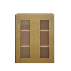 Modernform Cabinet Natural Shaker 24" W X 30" H X 12" D Double Glass Door Wall Cabinet