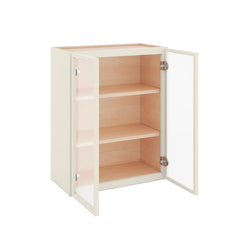 Modernform Cabinet Slim Dove White 24" W X 30" H X 12" D Double Glass Door Wall Cabinet