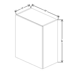 Fabuwood Illume Catalina Carbone Matte 30" High Wall